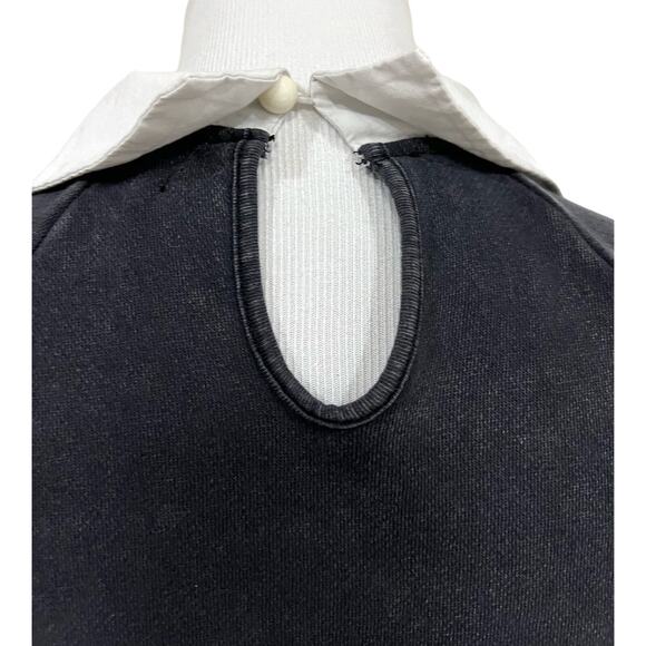 Hello Kitty & Forever 21 Collared Sweatshirt Top Washed Black Pullover Women’s M - Picture 5 of 9